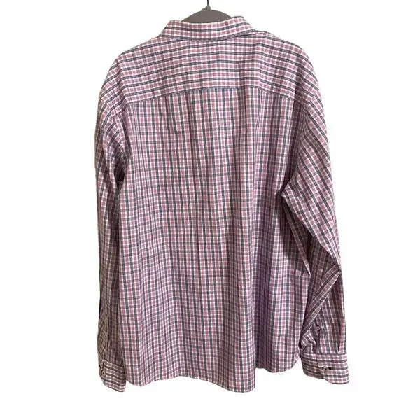 UNTUCKit Pink Blue Plaid Wrinkle Free Button Down Shirt XXL - Picture 3 of 5